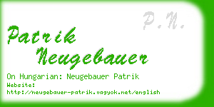 patrik neugebauer business card